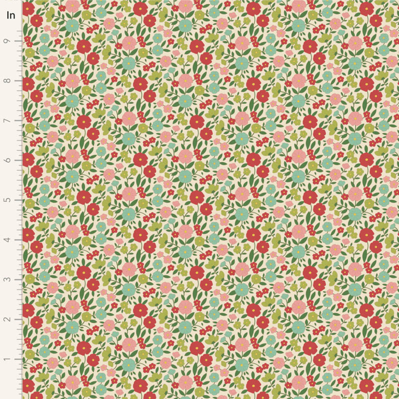 Tilda Patchwork Stoff Baumwolle - Wallflower - Bellflower Green